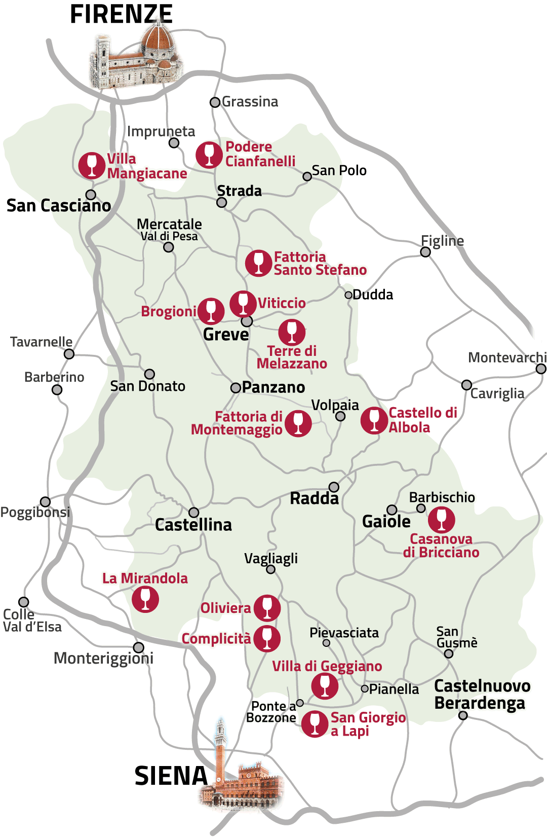 cantine in chianti, degustazione vini chianti