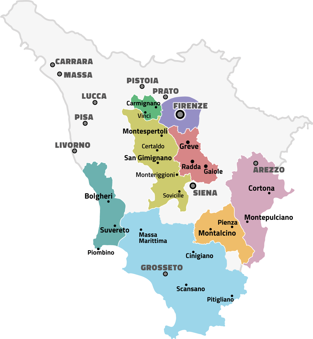 map tuscany wineries